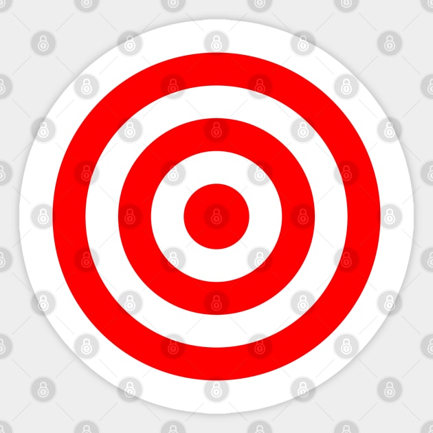 Bullseye Target Red & White Shooting Rings Sticker by phoxydesign